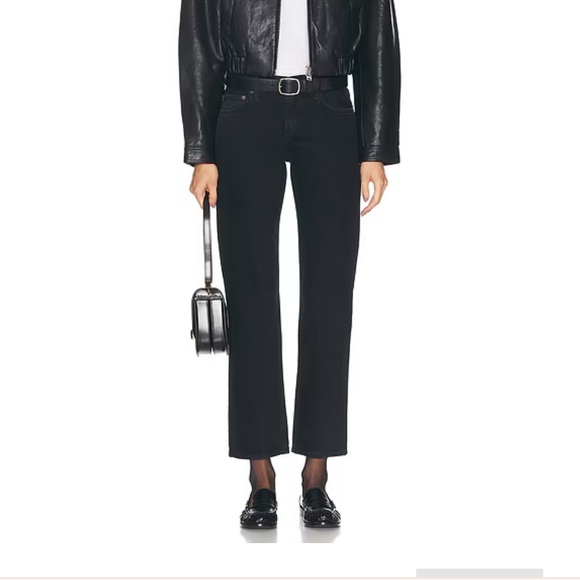 AGOLDE Women's Straight Leg Jeans in Black - Picture 10 of 10